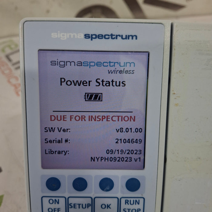 Baxter Baxter Sigma Spectrum 8.01.00 w/o Battery Infusion Pump Infusion Pump reLink Medical