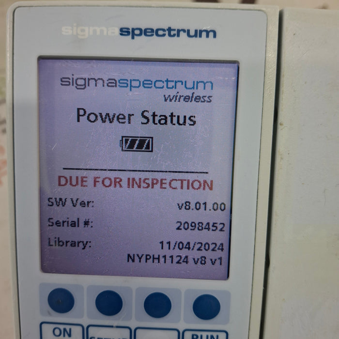 Baxter Sigma Spectrum 8.01.00 w/o Battery Infusion Pump