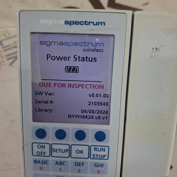 Baxter Baxter Sigma Spectrum 8.01.00 w/o Battery Infusion Pump Infusion Pump reLink Medical
