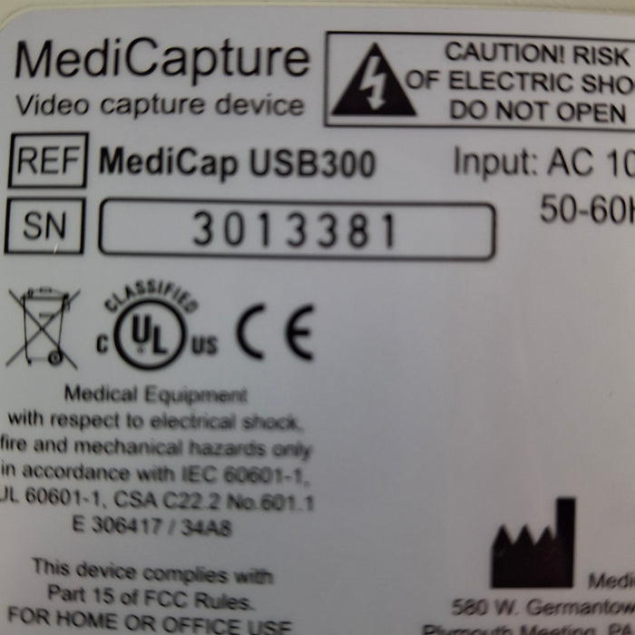 MediCapture MediCapture MediCap USB300 Video Capture Device Surgical Equipment reLink Medical