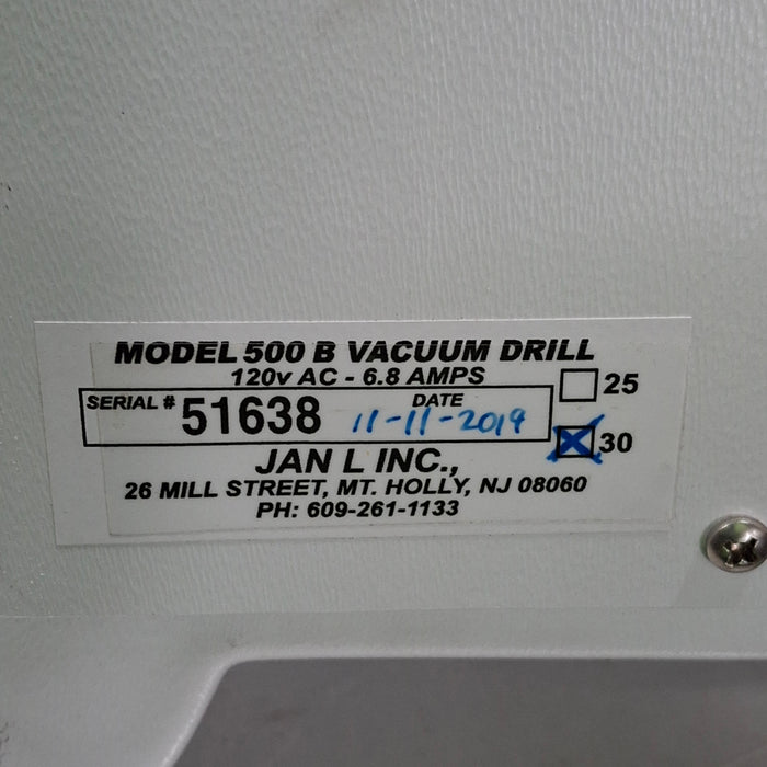 Jan L Inc., Jan L Inc., Model 500 B Vacuum Drill Surgical Power Instruments reLink Medical