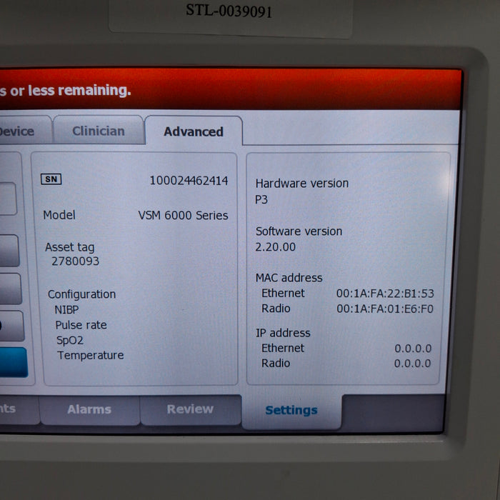 Welch Allyn Connex 6800 - Nellcor SpO2, CO2, SureTemp Vital Signs Monitor