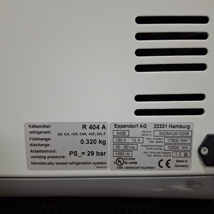 Eppendorf 5430 R Centrifuge