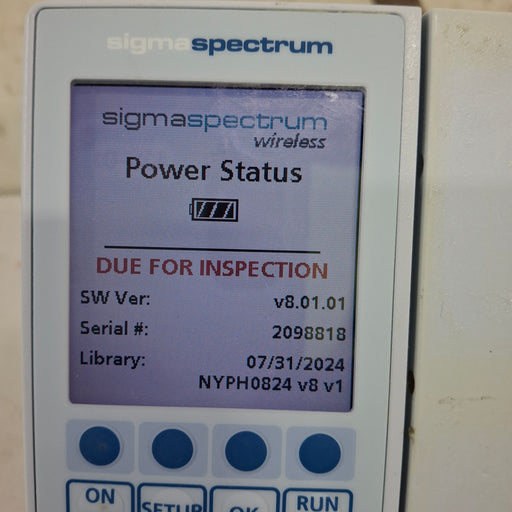 Baxter Baxter Sigma Spectrum 8.01.01 w/o Battery Infusion Pump Infusion Pump reLink Medical