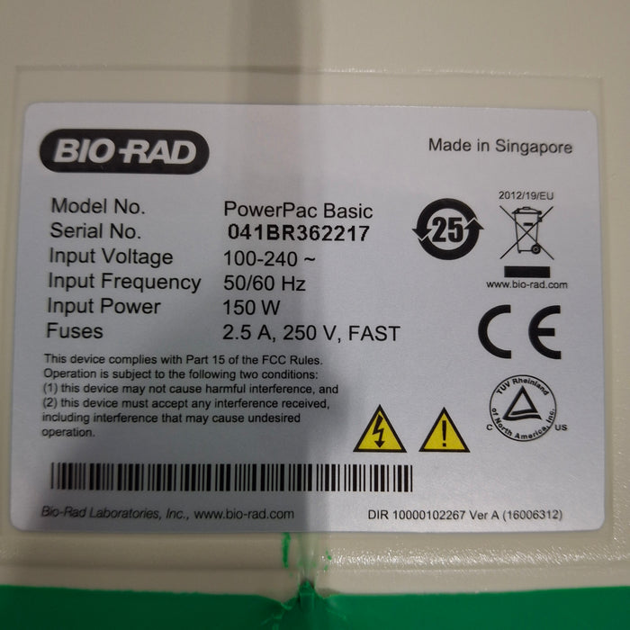 Bio-Rad Bio-Rad PowerPac Basic Electrophoresis Power Supply Research Lab reLink Medical