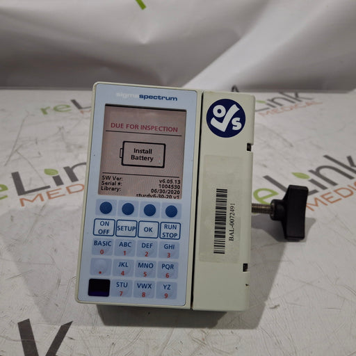 Baxter Baxter Sigma Spectrum 6.05.13 without Battery Infusion Pump Infusion Pump reLink Medical