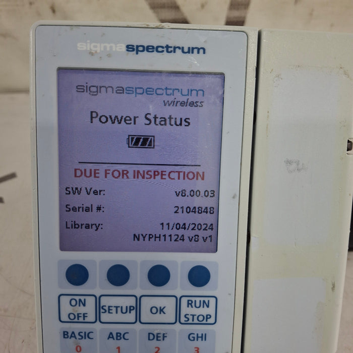 Baxter Sigma Spectrum 8.00.03 w/o Battery Infusion Pump