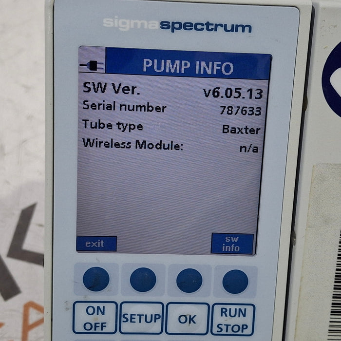 Baxter Baxter Sigma Spectrum 6.05.13 without Battery Infusion Pump Infusion Pump reLink Medical