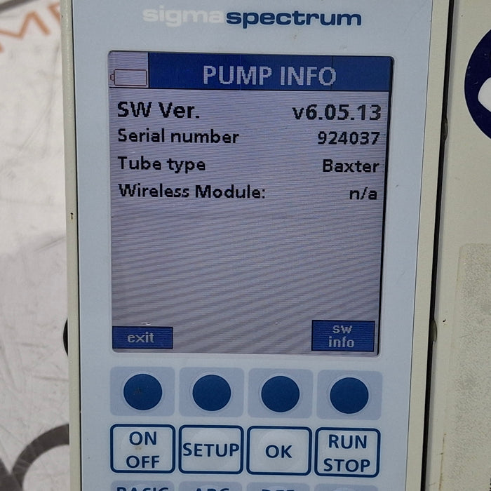 Baxter Baxter Sigma Spectrum 6.05.13 without Battery Infusion Pump Infusion Pump reLink Medical