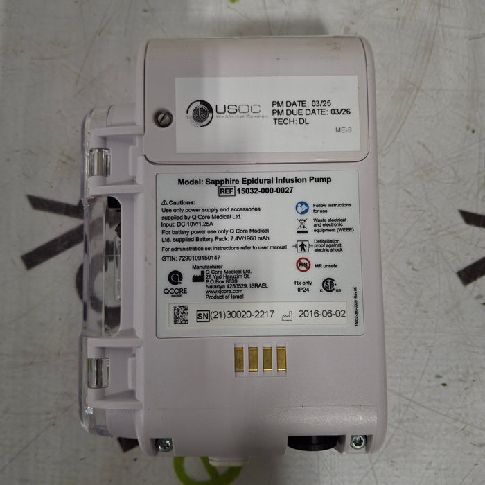 QCore Medical QCore Medical Sapphire Epidural Infusion Pump Infusion Pump reLink Medical