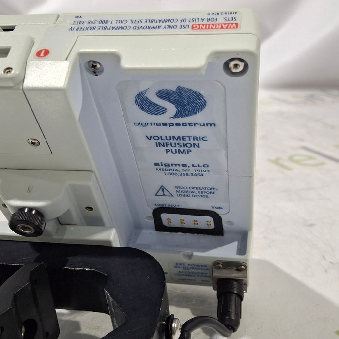Baxter Baxter Sigma Spectrum 6.05.13 with A/B/G/N Battery Infusion Pump Infusion Pump reLink Medical