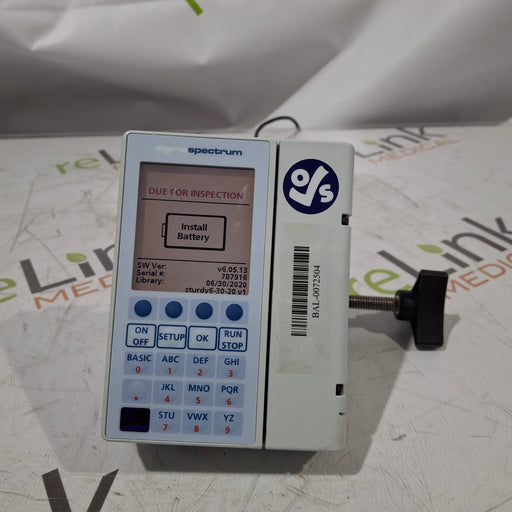 Baxter Baxter Sigma Spectrum 6.05.13 without Battery Infusion Pump Infusion Pump reLink Medical