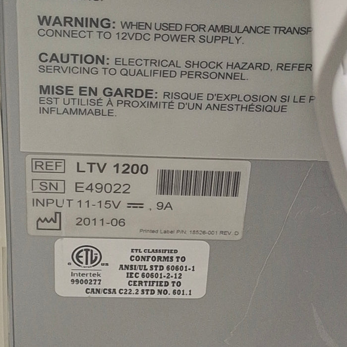 CareFusion CareFusion LTV 1200 Ventilator Respiratory reLink Medical