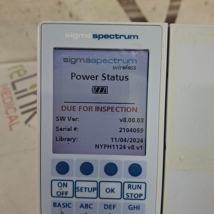Baxter Baxter Sigma Spectrum 8.00.03 w/o Battery Infusion Pump Infusion Pump reLink Medical