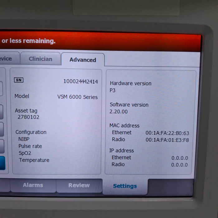 Welch Allyn Connex 6800 - 68NCTX Nellcor SpO2, CO2, SureTemp Vital Signs Monitor