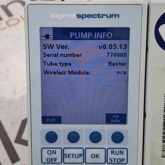 Baxter Baxter Sigma Spectrum 6.05.13 without Battery Infusion Pump Infusion Pump reLink Medical