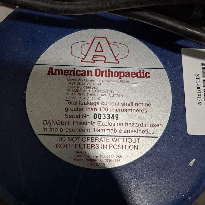 American Orthopedic American Orthopedic 0295-250 Dust Vacuum Surgical Equipment reLink Medical