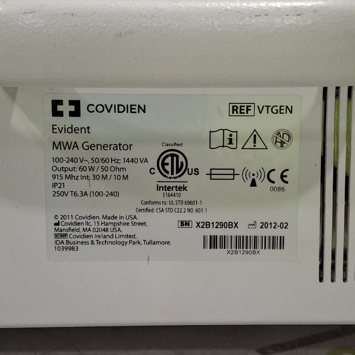 Covidien Covidien Evident MWA Microwave Ablation System Generator Electrosurgical Units reLink Medical