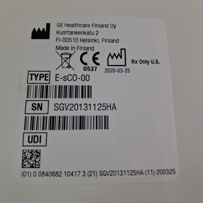 GE Healthcare GE Healthcare E-sCO-00 Respiratory Module Patient Monitors reLink Medical