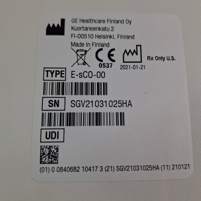 GE Healthcare GE Healthcare E-sCO-00 Respiratory Module Patient Monitors reLink Medical