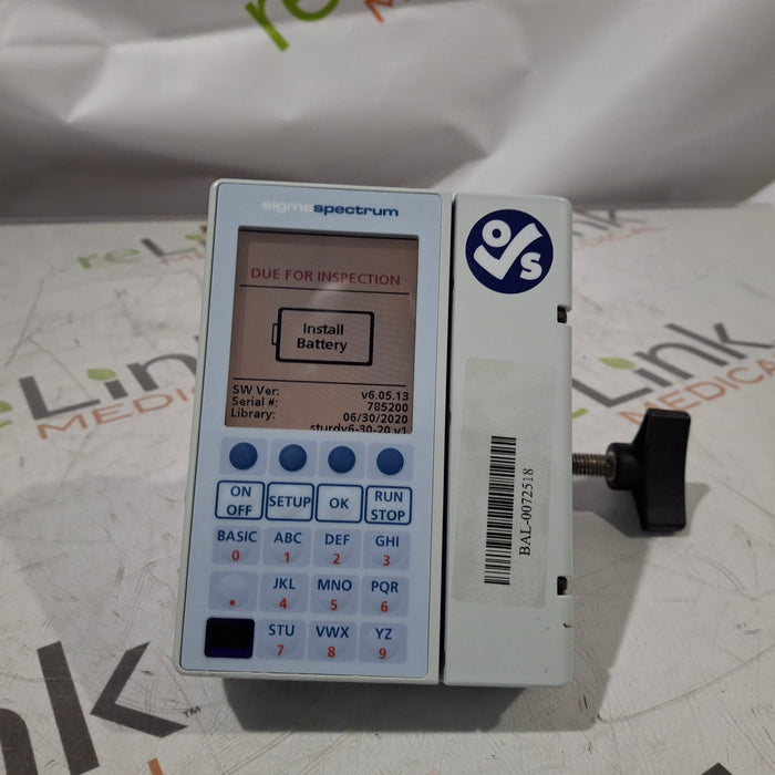 Baxter Baxter Sigma Spectrum 6.05.13 without Battery Infusion Pump Infusion Pump reLink Medical