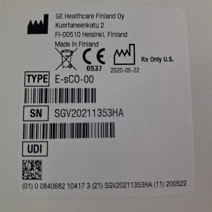 GE Healthcare GE Healthcare E-sCO-00 Respiratory Module Patient Monitors reLink Medical