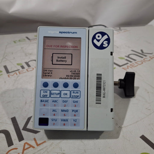 Baxter Baxter Sigma Spectrum 6.05.13 without Battery Infusion Pump Infusion Pump reLink Medical