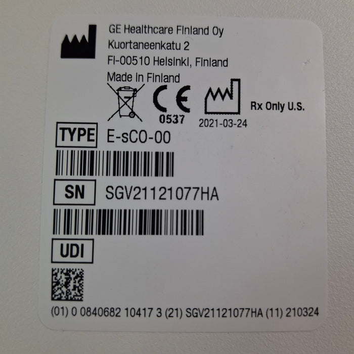 GE Healthcare GE Healthcare E-sCO-00 Respiratory Module Patient Monitors reLink Medical