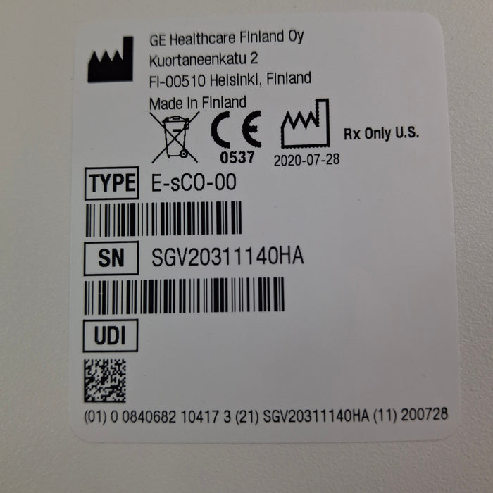 GE Healthcare GE Healthcare E-sCO-00 Respiratory Module Patient Monitors reLink Medical