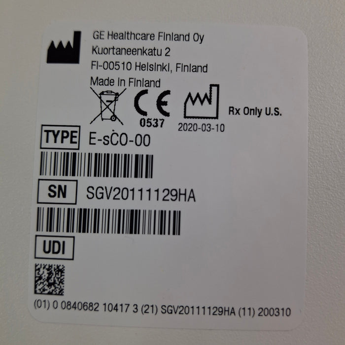 GE Healthcare GE Healthcare E-sCO-00 Respiratory Module Patient Monitors reLink Medical