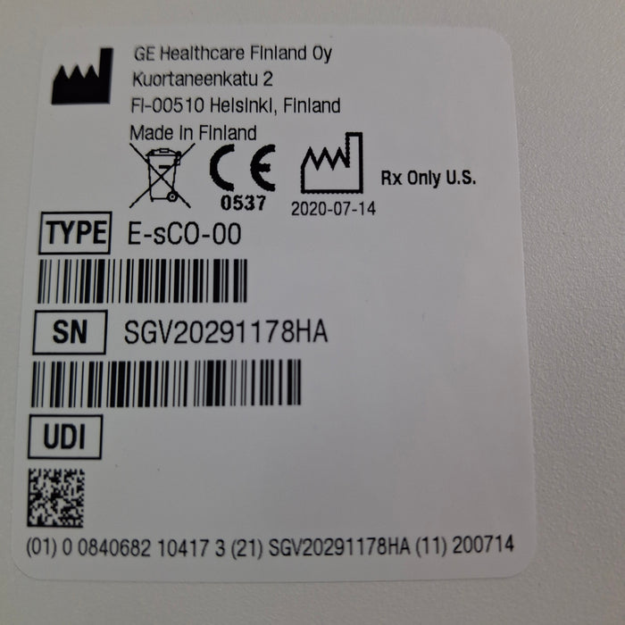 GE Healthcare GE Healthcare E-sCO-00 Respiratory Module Patient Monitors reLink Medical