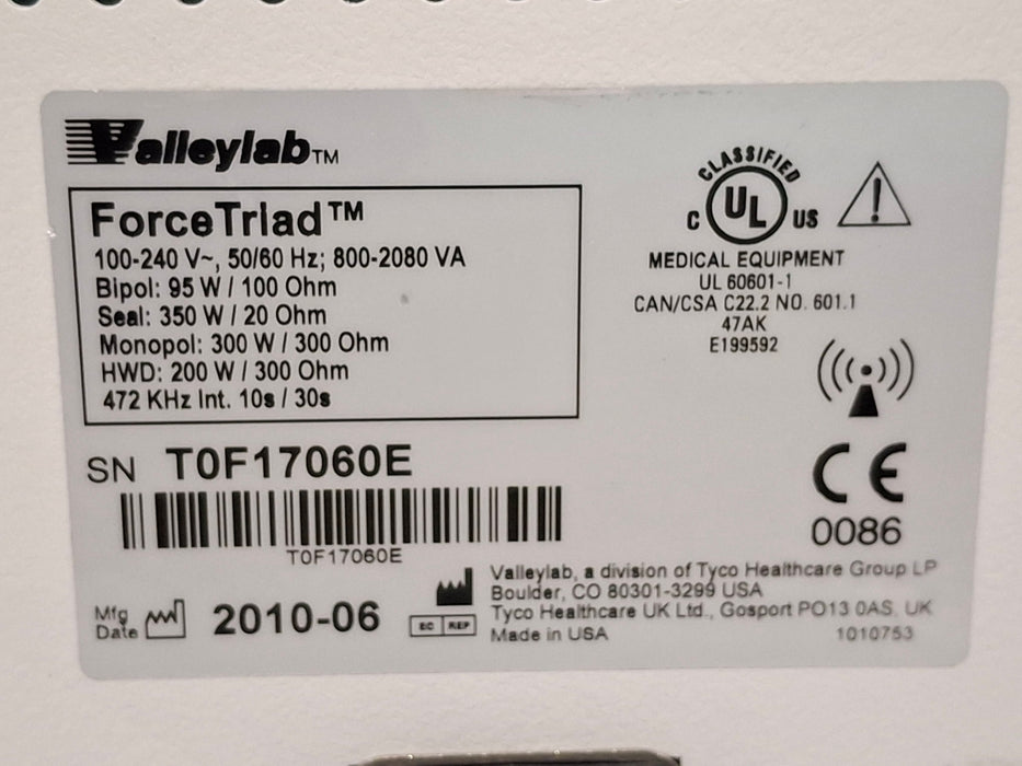 Covidien Covidien Force Triad 3.8-4.0 Electrosurgical Unit Electrosurgical Units reLink Medical