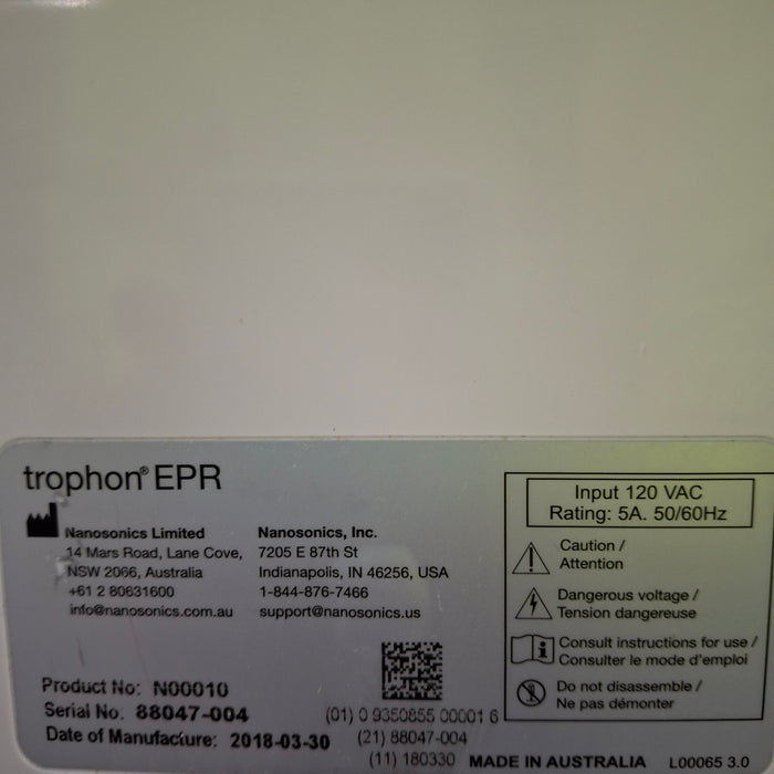 NanoSonics NanoSonics Trophon EPR High Level Disinfection Ultrasound reLink Medical