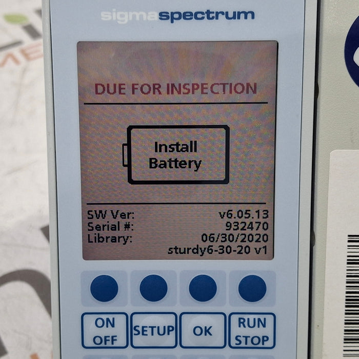 Baxter Baxter Sigma Spectrum 6.05.13 without Battery Infusion Pump Infusion Pump reLink Medical