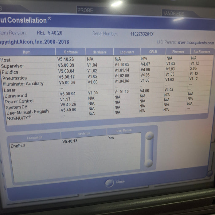 Alcon Laboratories Inc Alcon Laboratories Inc Constellation Phacoemulsifier Ophthalmology reLink Medical