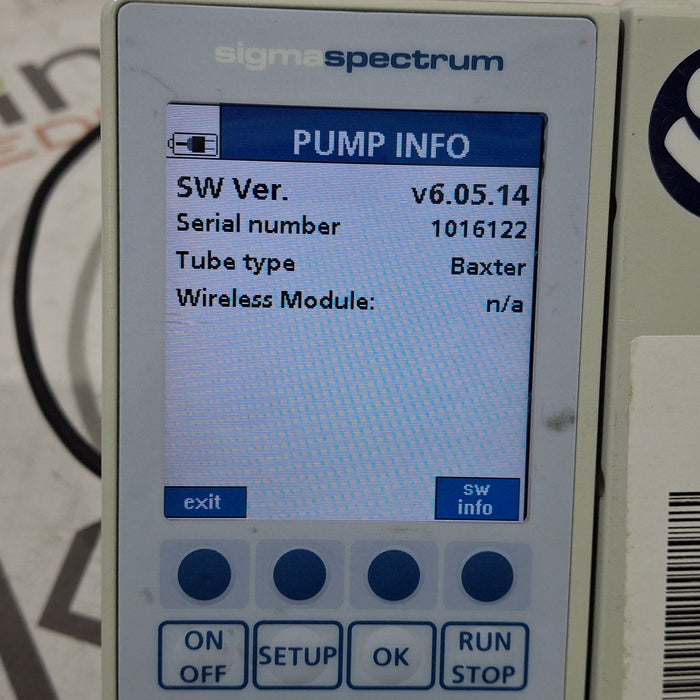 Baxter Baxter Sigma Spectrum 6.05.14 without Battery Infusion Pump Infusion Pump reLink Medical