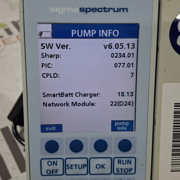 Baxter Baxter Sigma Spectrum 6.05.13 with A/B/G/N Battery Infusion Pump Infusion Pump reLink Medical