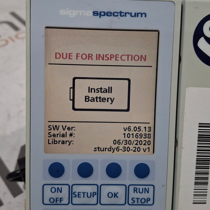 Baxter Sigma Spectrum 6.05.13 without Battery Infusion Pump