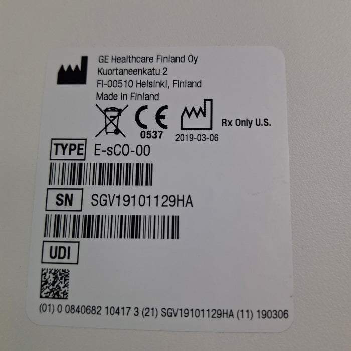 GE Healthcare GE Healthcare E-sCO-00 Respiratory Module Patient Monitors reLink Medical