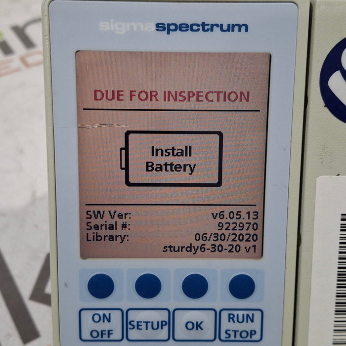 Baxter Sigma Spectrum 6.05.13 without Battery Infusion Pump