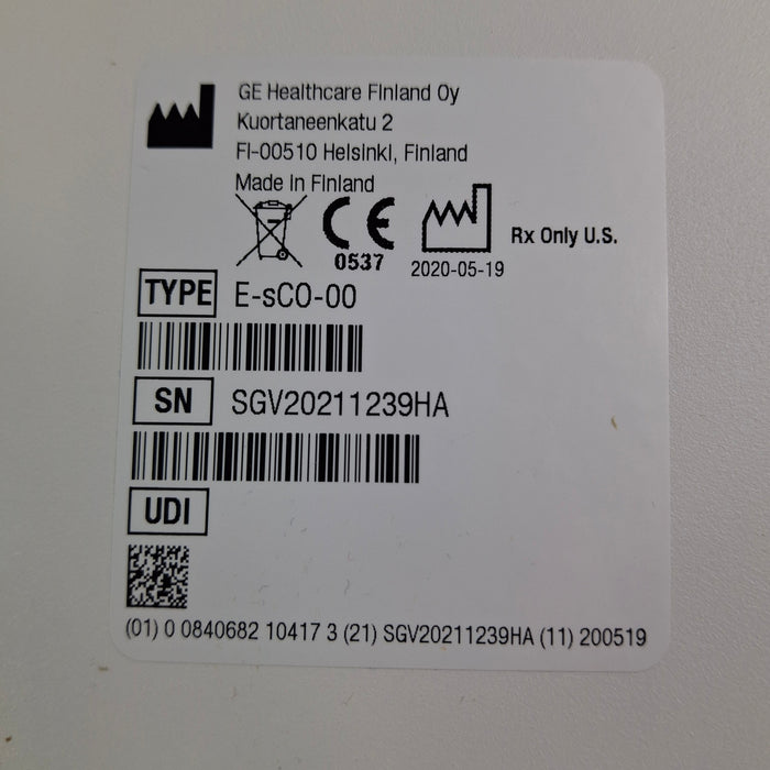 GE Healthcare GE Healthcare E-sCO-00 Respiratory Module Patient Monitors reLink Medical
