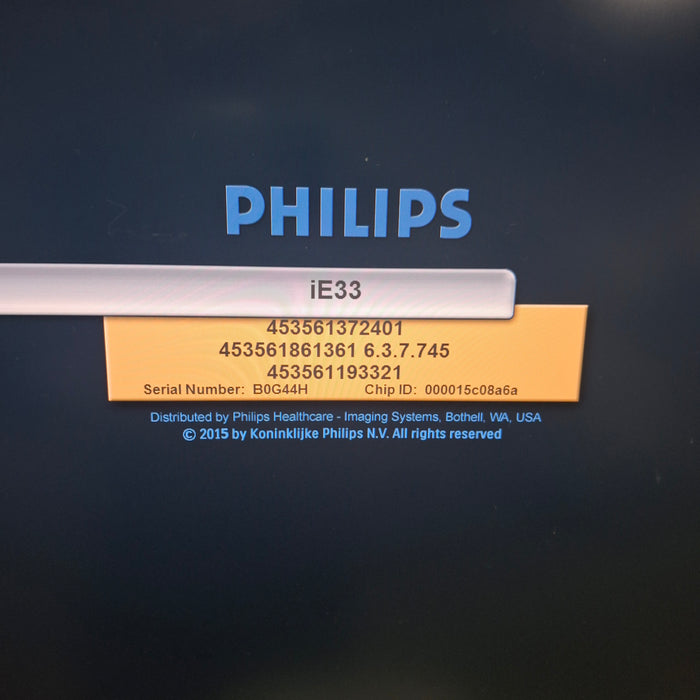Philips IE33 F-G Cart Ultrasound