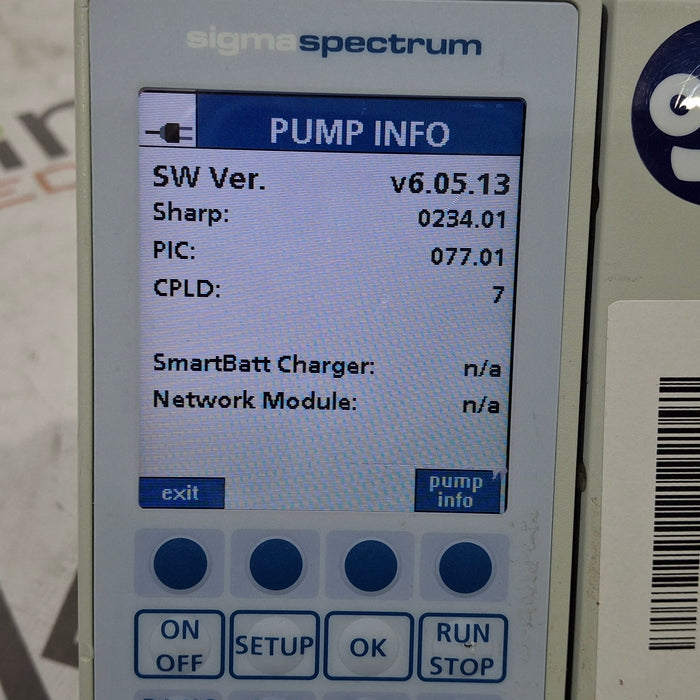 Baxter Baxter Sigma Spectrum 6.05.13 without Battery Infusion Pump Infusion Pump reLink Medical