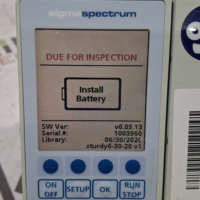 Baxter Baxter Sigma Spectrum 6.05.13 without Battery Infusion Pump Infusion Pump reLink Medical