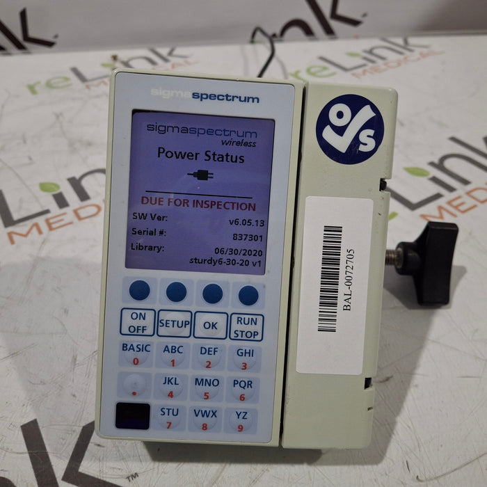 Baxter Baxter Sigma Spectrum 6.05.13 without Battery Infusion Pump Infusion Pumps reLink Medical