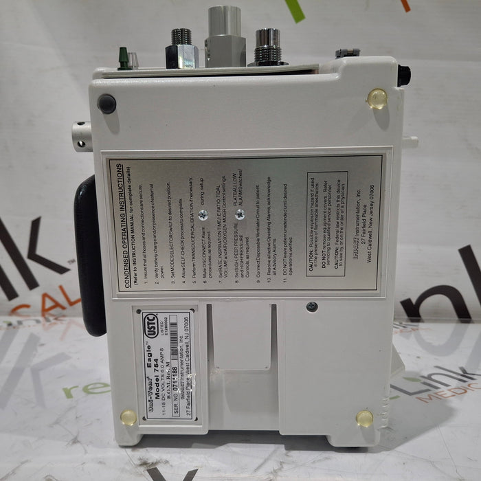 Impact Instrumentation Inc. Impact Instrumentation Inc. Uni-Vent 754 Portable Ventilator Respiratory reLink Medical
