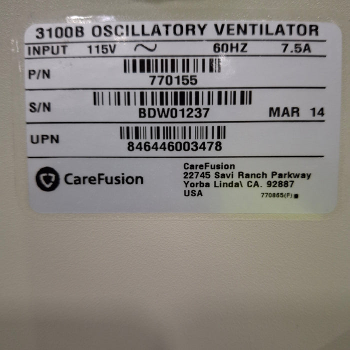 CareFusion CareFusion SensorMedics 3100B Ventilator Respiratory reLink Medical