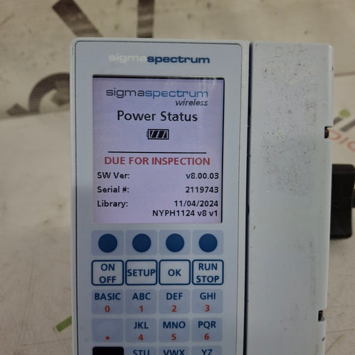 Baxter Baxter Sigma Spectrum 8.00.03 w/o Battery Infusion Pump Infusion Pump reLink Medical