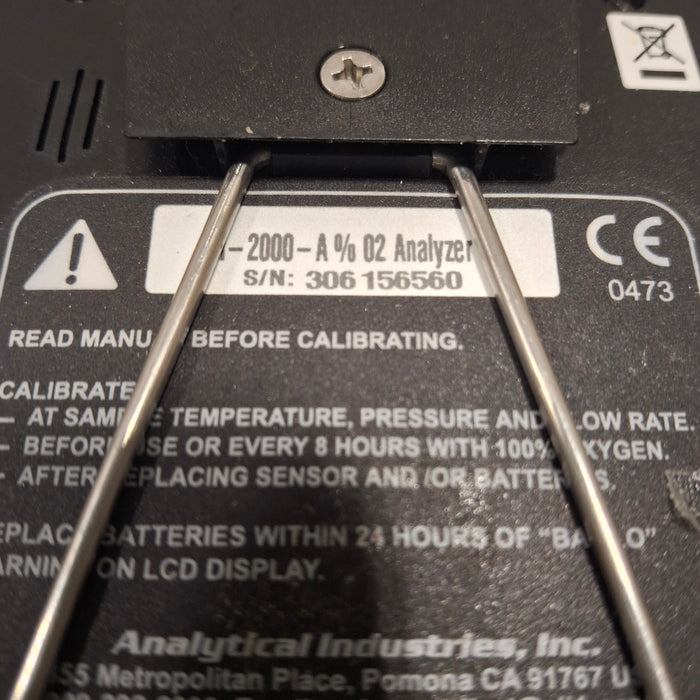 Analytical Industries, Inc. ALL-2000 A% O2 Analyzer