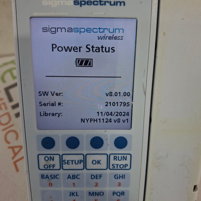 Baxter Baxter Sigma Spectrum 8.01.00 w/o Battery Infusion Pump Infusion Pump reLink Medical